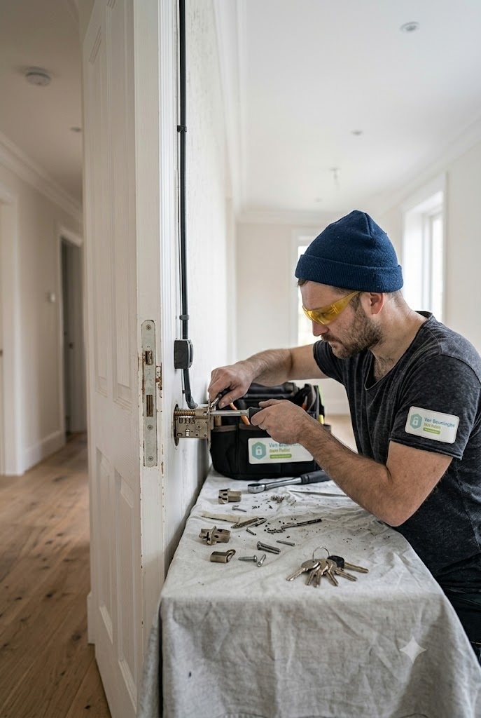 Slotenmaker Alblasserdam: monteur aan het werk aan een deurslot